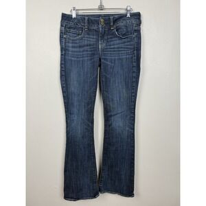 American Eagle Artist Stretch Flare Bootcut Jeans Dark Wash Blue Denim Womens 4R